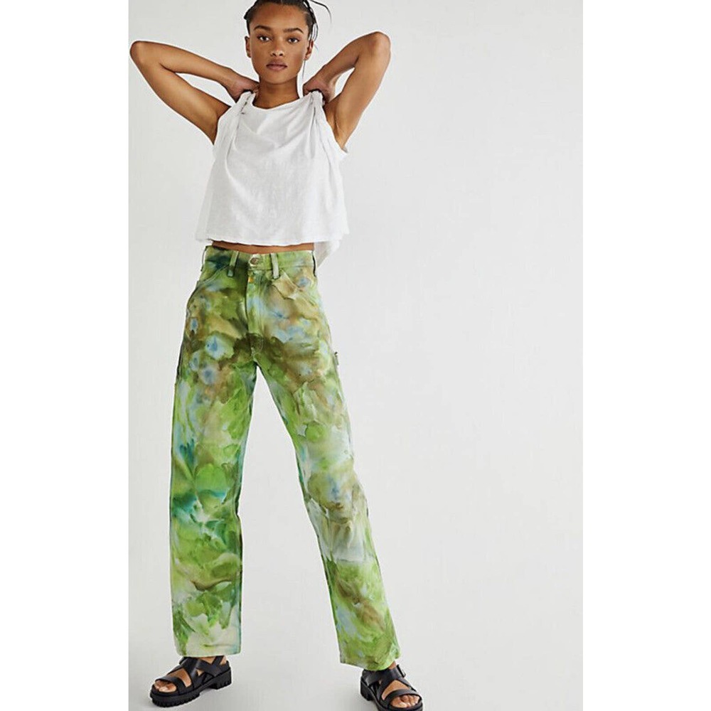 Riverside Tool and Dye Stan Ray Green Tie Dye Utility Pants NWT